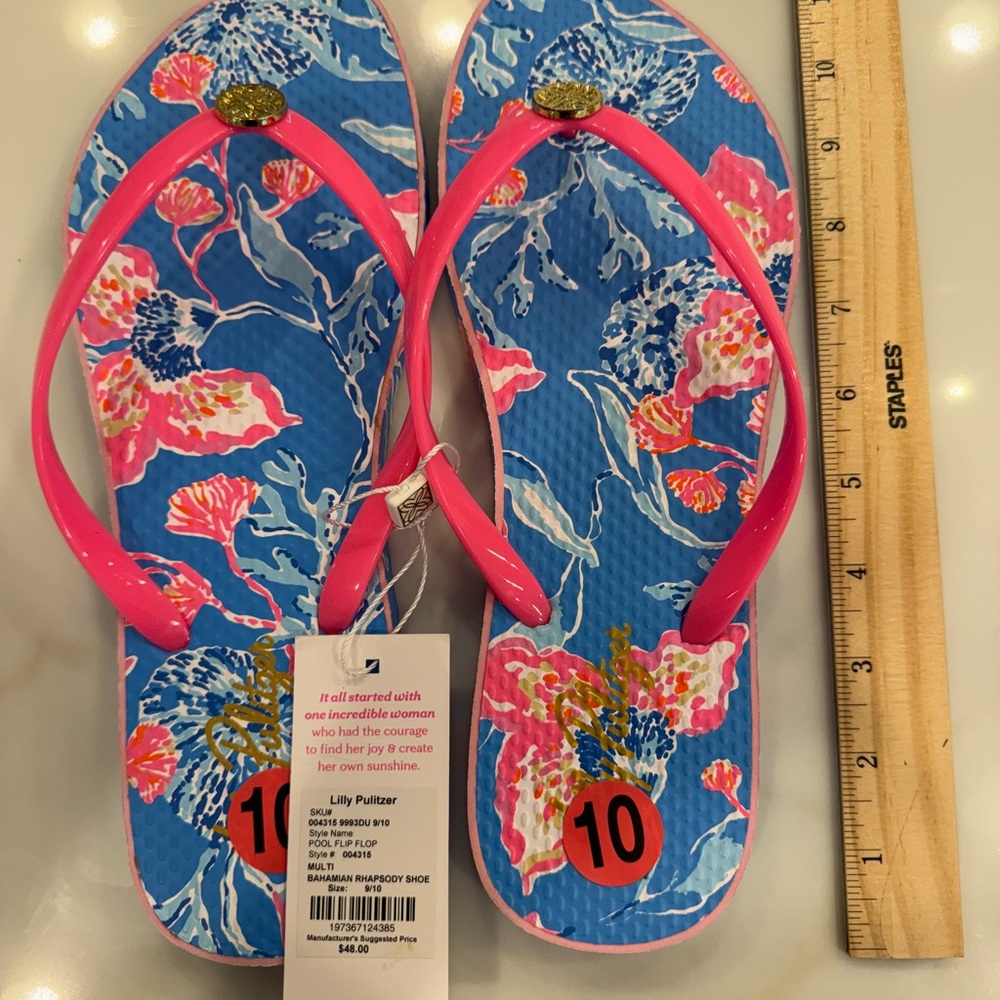 Lilly Pulitzer Pink Strap Floral Sandals